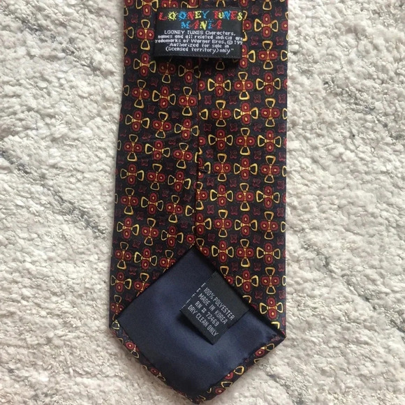 LOONEY TUNES MANIA |  Daffy Duck vintage 1993 90s cartoon neck tie - Picture 5 of 5